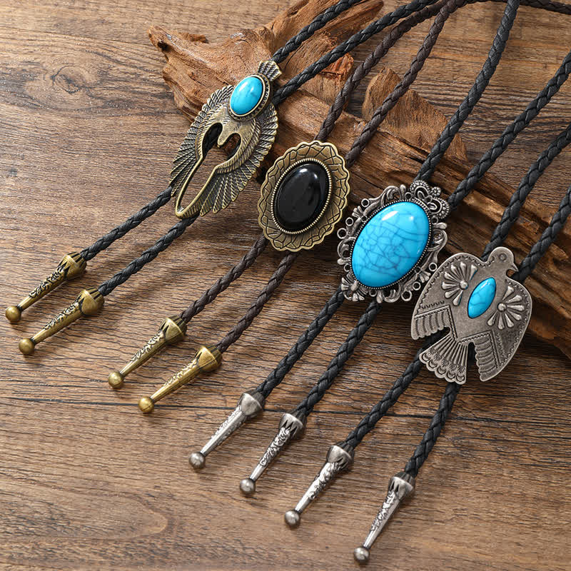 FREE Today:Western Eagle Bird Turquoise Stone Bolo Tie - image 0