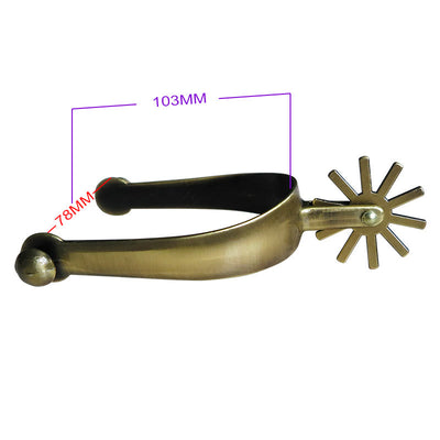 Brass Colored Cowboy Spurs With Buckles And Gear - image 2