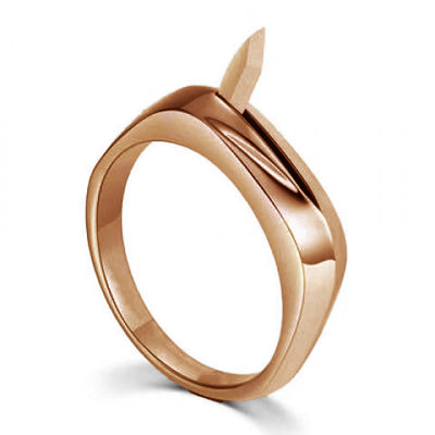 Outdoor Travel Self-Defense Tool Hidden Knife Ring - Rose Gold - image 3