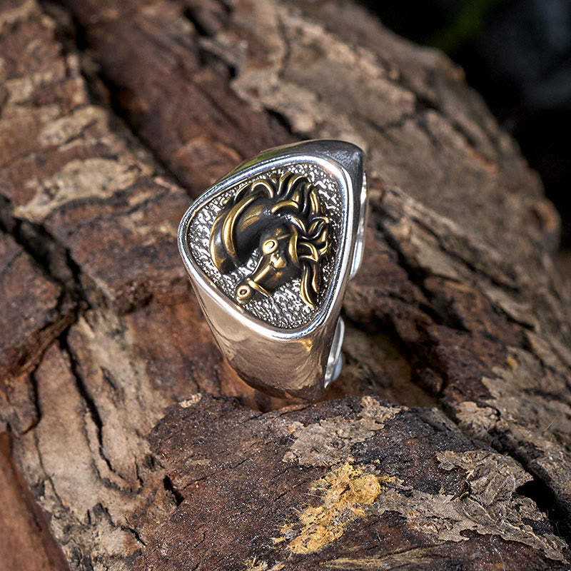 FT: Vintage Western Style Exquisite 3D Horsehead Ring - image 3