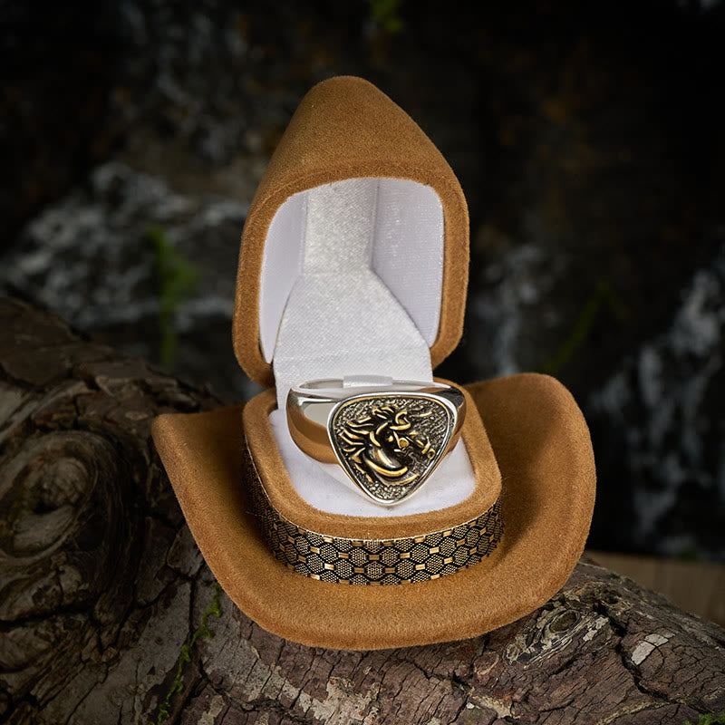 FT: Vintage Western Style Exquisite 3D Horsehead Ring - image 2