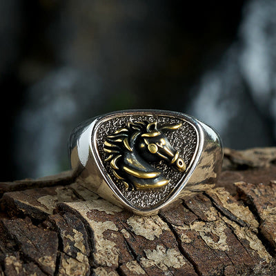 FT: Vintage Western Style Exquisite 3D Horsehead Ring - image 4