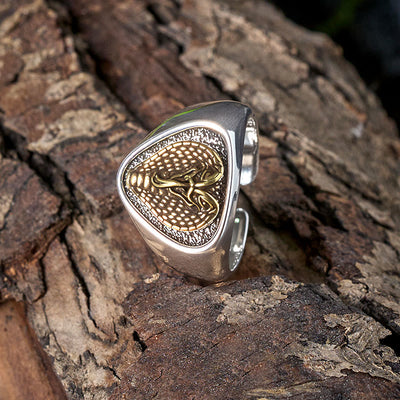 FT: Retro Western Style Fierce Snakehead Ring - image 4