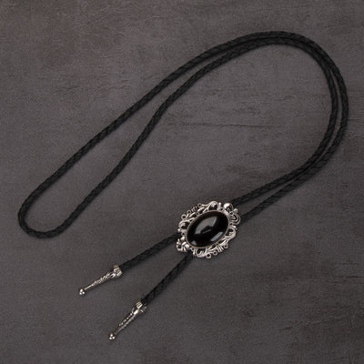 FREE Today: Retro Western Turquoise Elliptical Pendant Bolo Tie - #4 - image 4