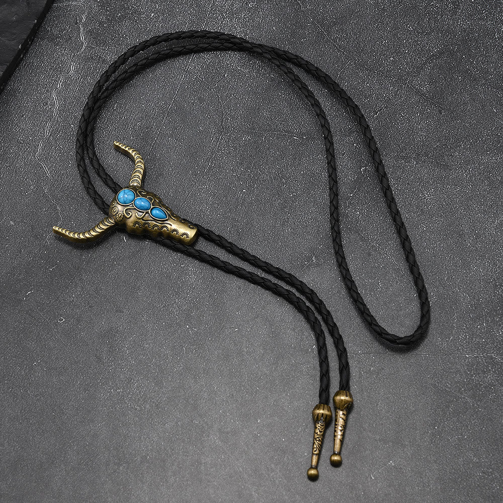 FREE Today: Western Turquoise Bull Pendant Bolo Tie - image 6