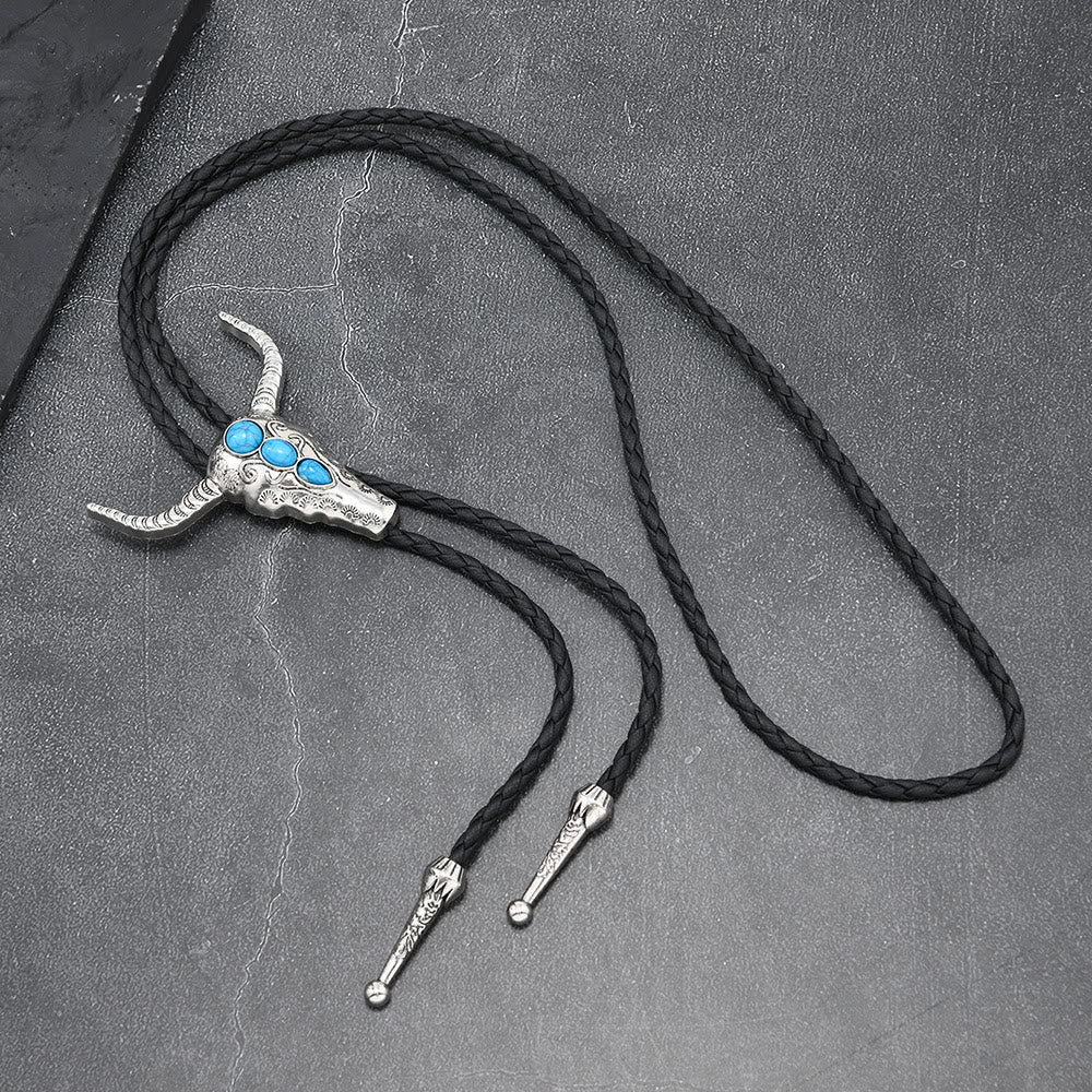 FREE Today: Western Turquoise Bull Pendant Bolo Tie - image 2
