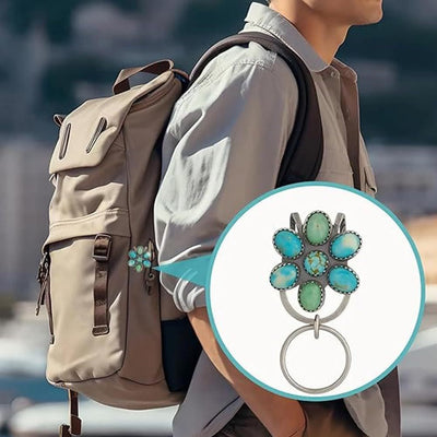 FREE Today: Turquoise Flower Bag Clip Keychain Decorative Accessory - image 3