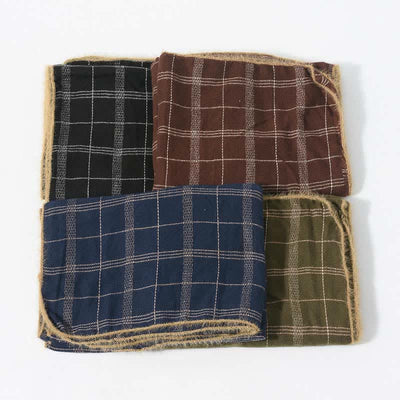 Timeless Classic Plaid Pattern Scarf With Furry Trim - image 3