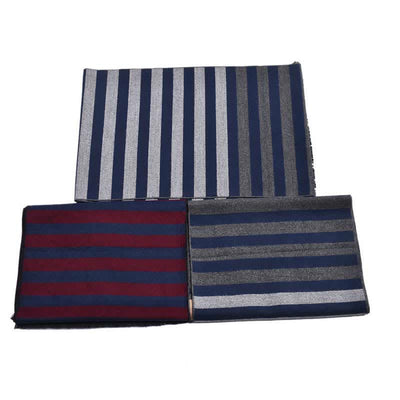 Stylish Double-Sided Striped Pattern Warm Scarf - image 6