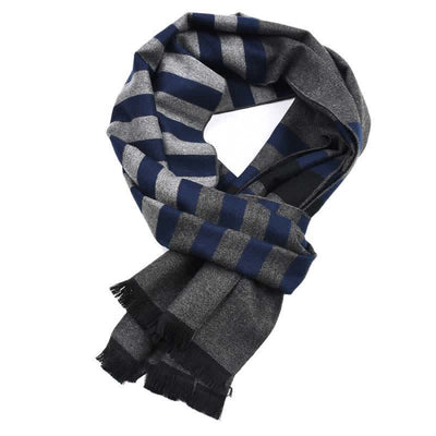 Stylish Double-Sided Striped Pattern Warm Scarf - image 8