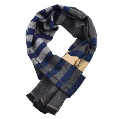 Stylish Double-Sided Striped Pattern Warm Scarf - image 1
