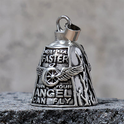 Angel Wing Wheel Lucky Bell Keychain For Riding - image 2
