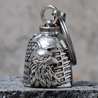 Vintage Eagle American Flag Bell Keychain - Keychain - image 0