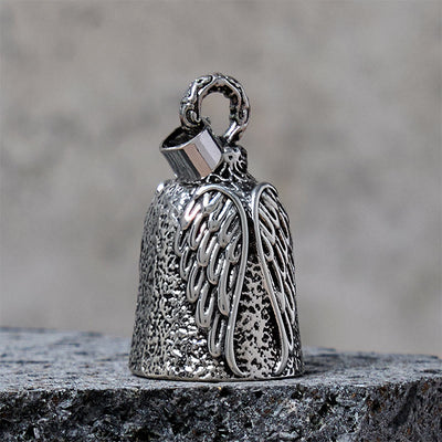 Vintage Angel Wing Motorcycle Bell Keychain - image 3