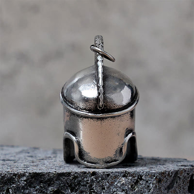 Brave Spartan Helmet Pendant Bell Keychain - image 4