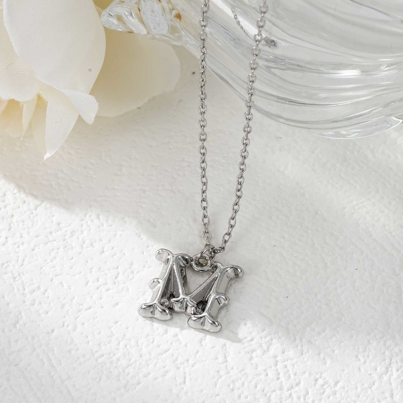 FREE Today: Elegant Golden & Sliver Letter Pendant Women's Necklace - Silver - M - image 40