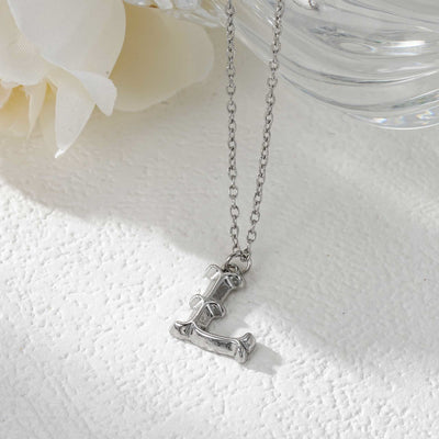 FREE Today: Elegant Golden & Sliver Letter Pendant Women's Necklace - Silver - L - image 39