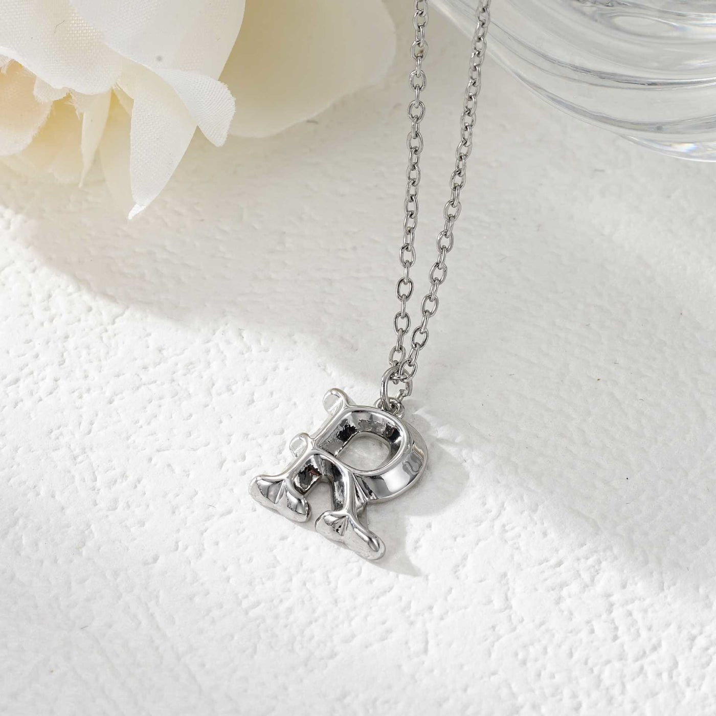 FREE Today: Elegant Golden & Sliver Letter Pendant Women's Necklace - Silver - R - image 45