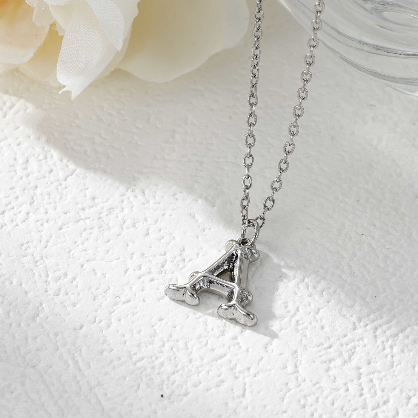 FREE Today: Elegant Golden & Sliver Letter Pendant Women's Necklace - Silver - A - image 28