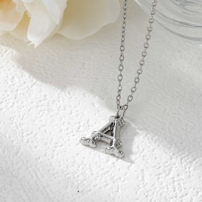 FREE Today: Elegant Golden & Sliver Letter Pendant Women's Necklace - Silver - A - image 28