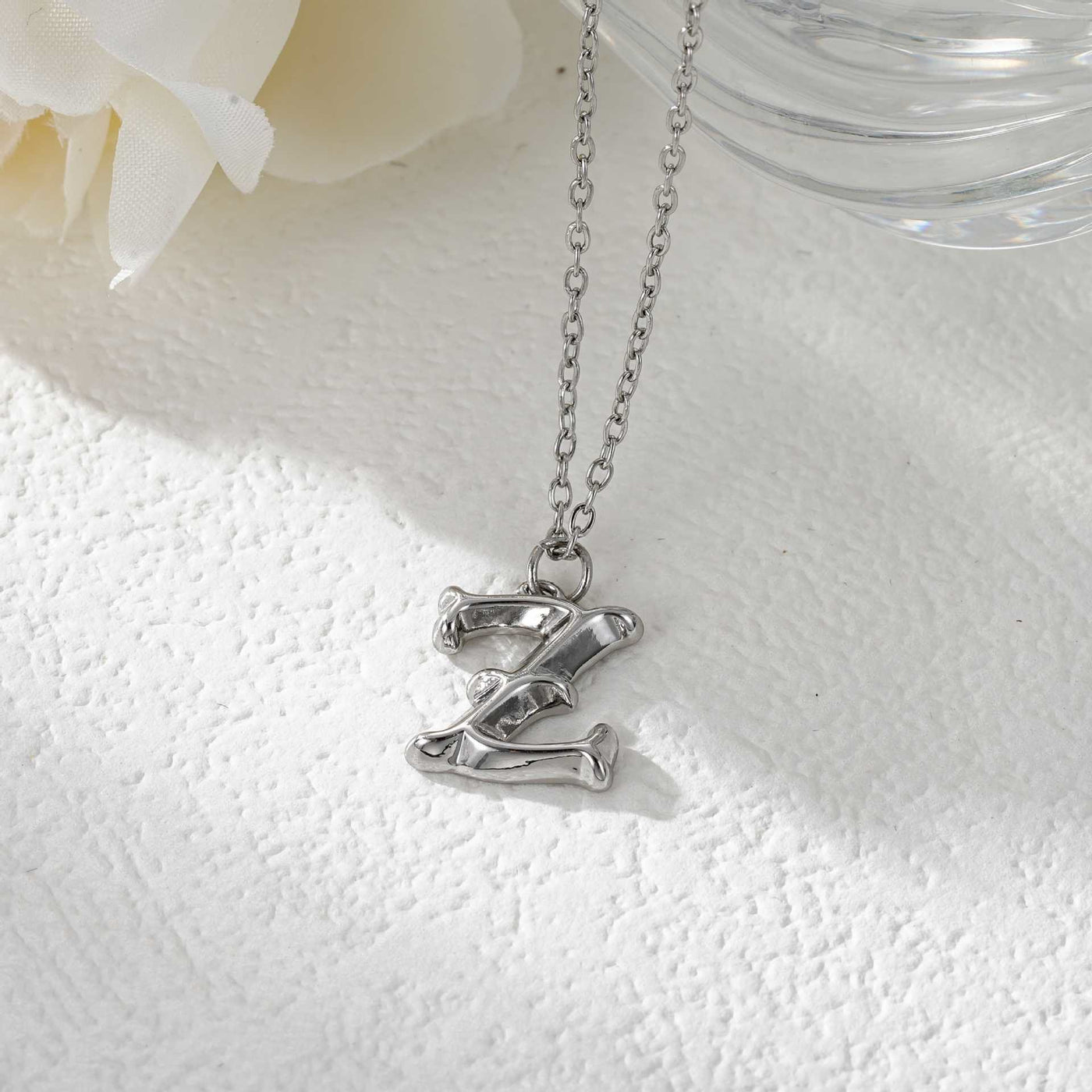 FREE Today: Elegant Golden & Sliver Letter Pendant Women's Necklace - Silver - Z - image 53