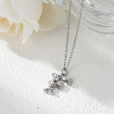 FREE Today: Elegant Golden & Sliver Letter Pendant Women's Necklace - Silver - F - image 33