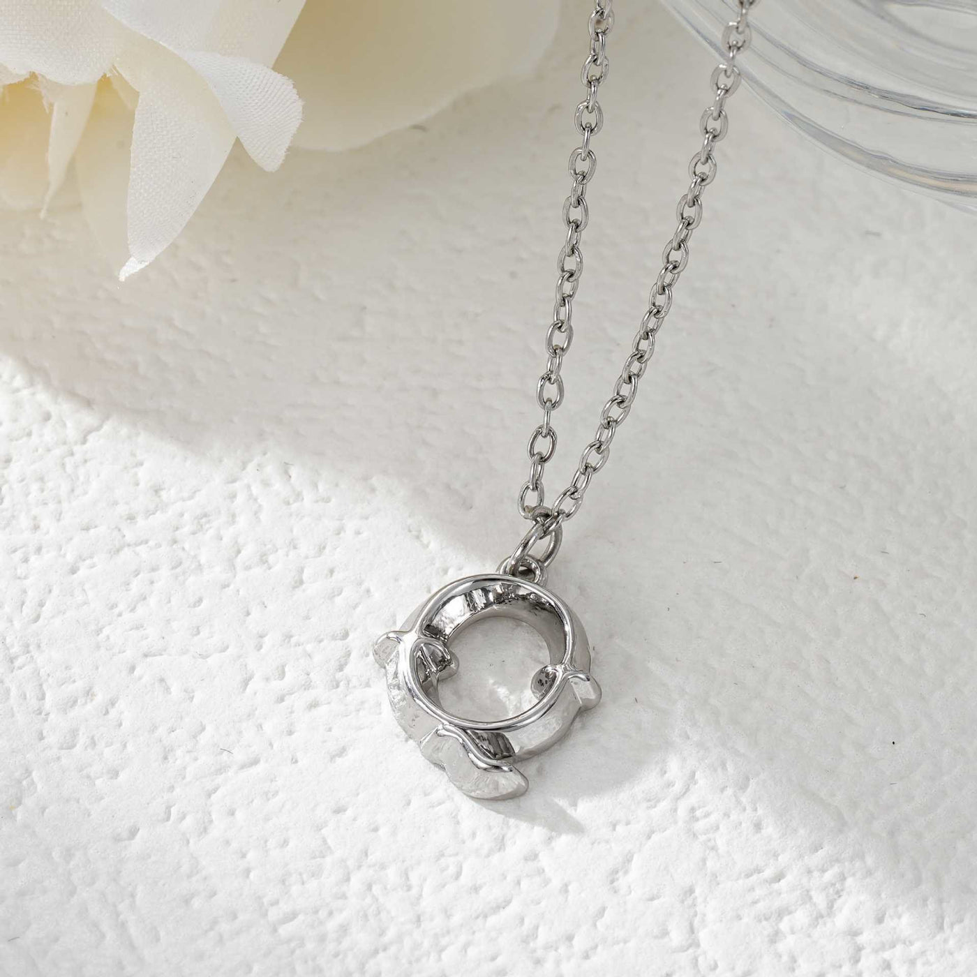 FREE Today: Elegant Golden & Sliver Letter Pendant Women's Necklace - Silver - Q - image 44