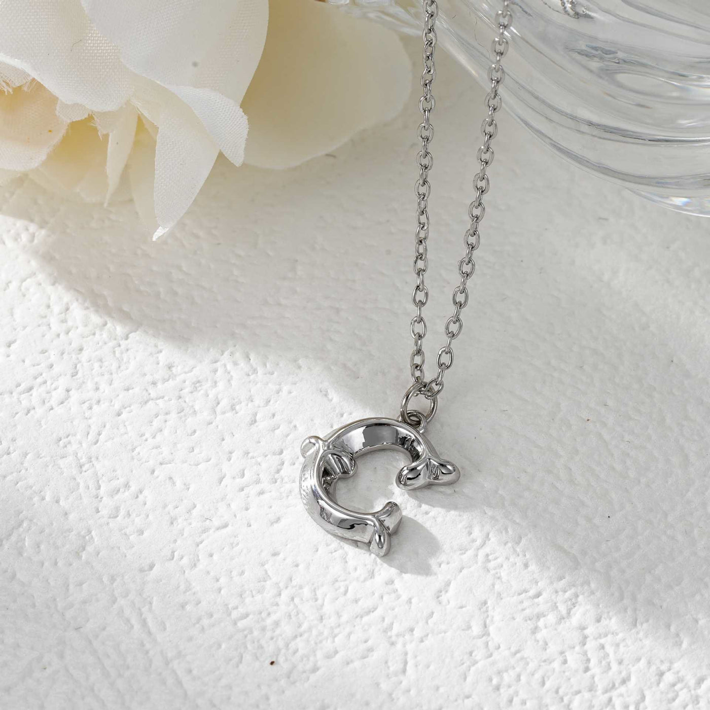 FREE Today: Elegant Golden & Sliver Letter Pendant Women's Necklace - Silver - C - image 30