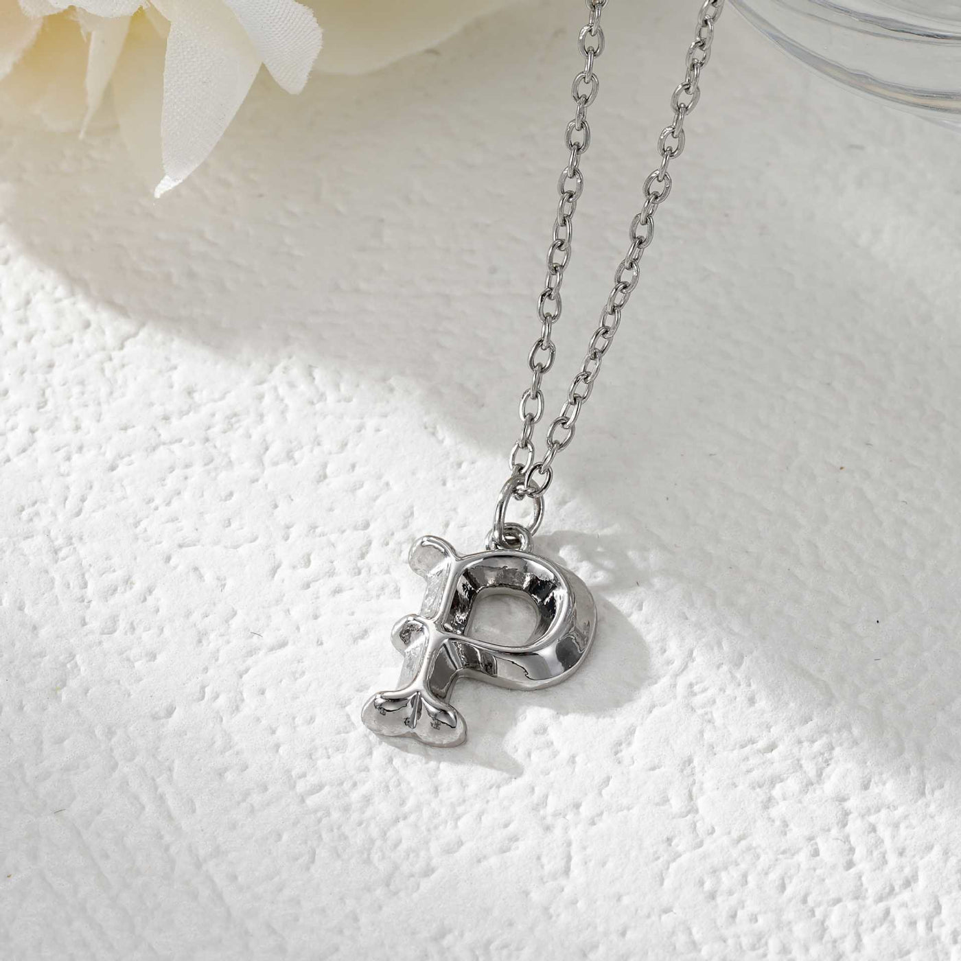 FREE Today: Elegant Golden & Sliver Letter Pendant Women's Necklace - Silver - P - image 43