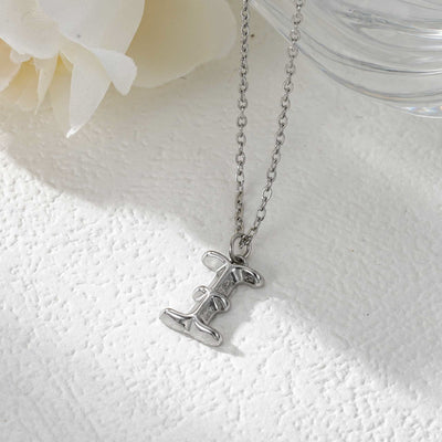 FREE Today: Elegant Golden & Sliver Letter Pendant Women's Necklace - Silver - I - image 36