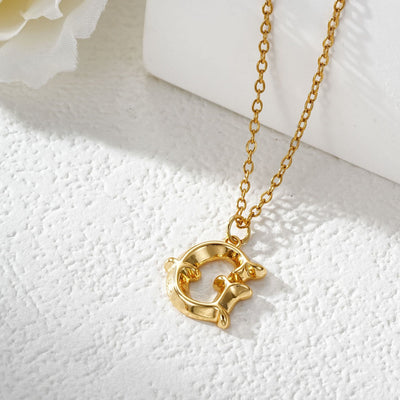 FREE Today: Elegant Golden & Sliver Letter Pendant Women's Necklace - Golden - G - image 8