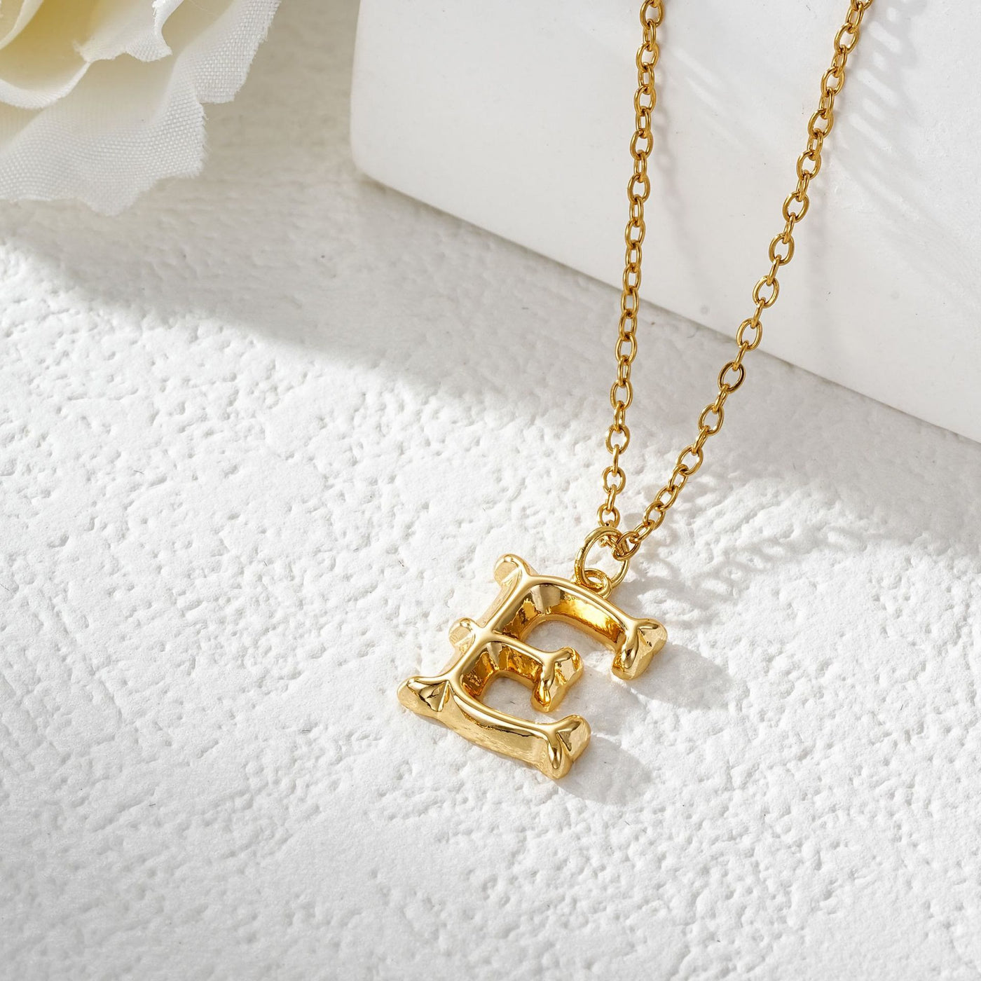 FREE Today: Elegant Golden & Sliver Letter Pendant Women's Necklace - Golden - E - image 6