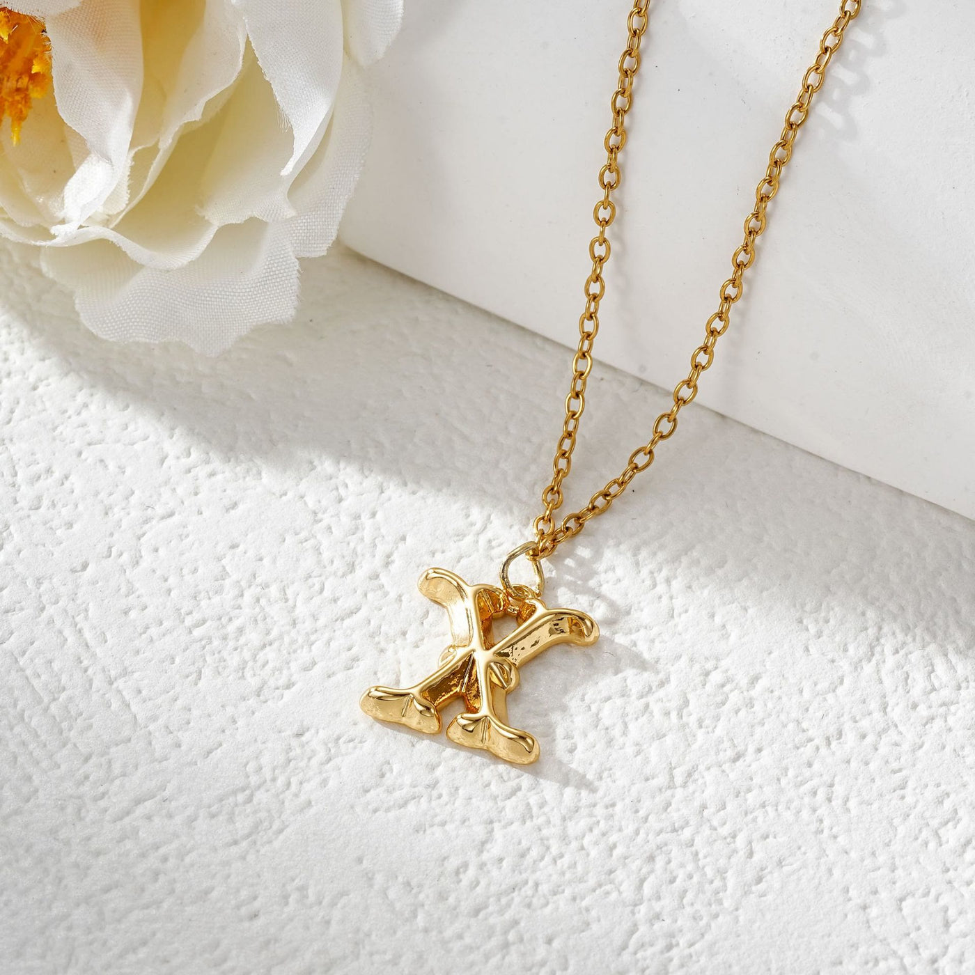 FREE Today: Elegant Golden & Sliver Letter Pendant Women's Necklace - Golden - X - image 25