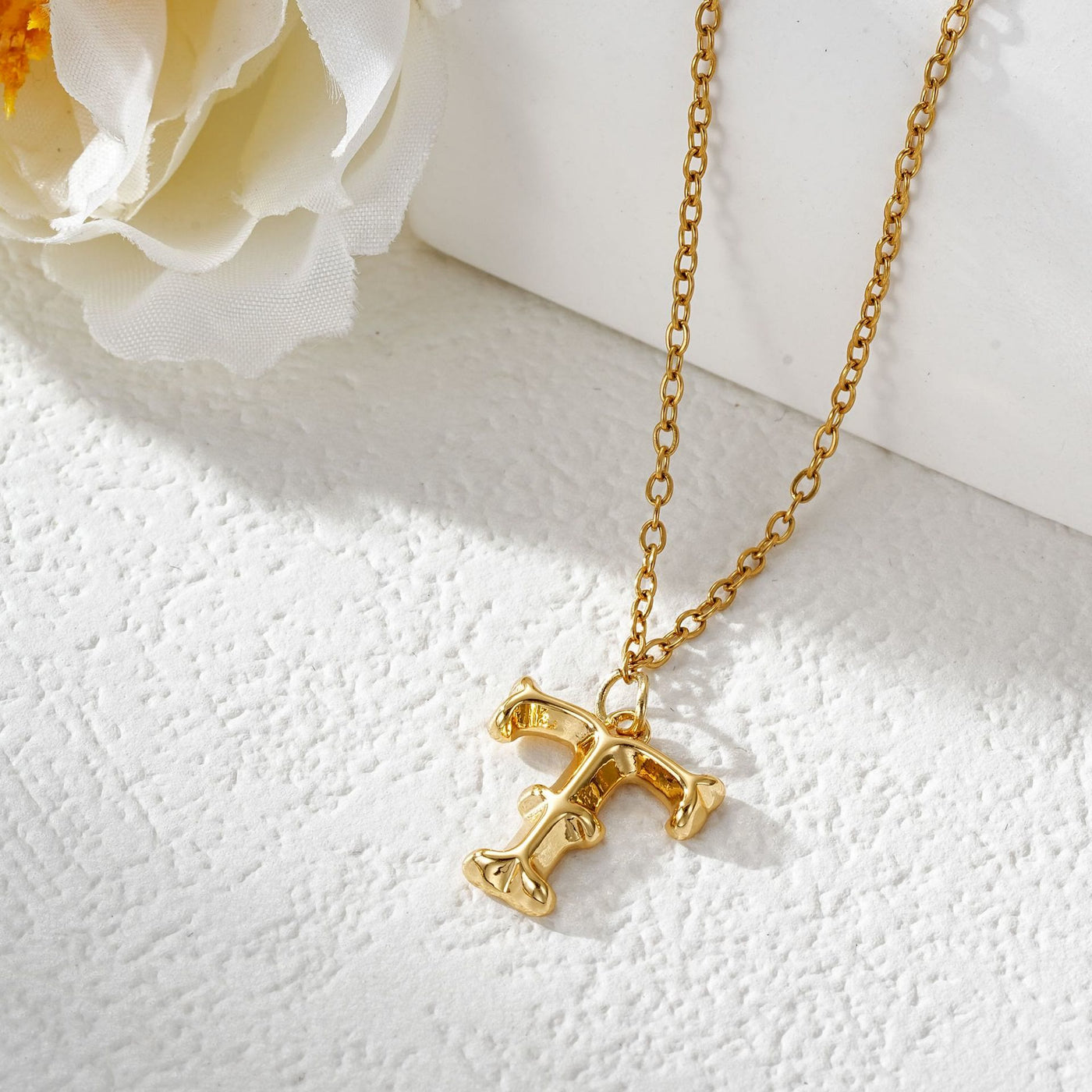 FREE Today: Elegant Golden & Sliver Letter Pendant Women's Necklace - Golden - T - image 21