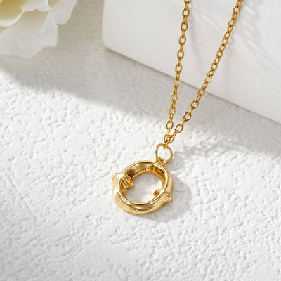 FREE Today: Elegant Golden & Sliver Letter Pendant Women's Necklace - Golden - O - image 16