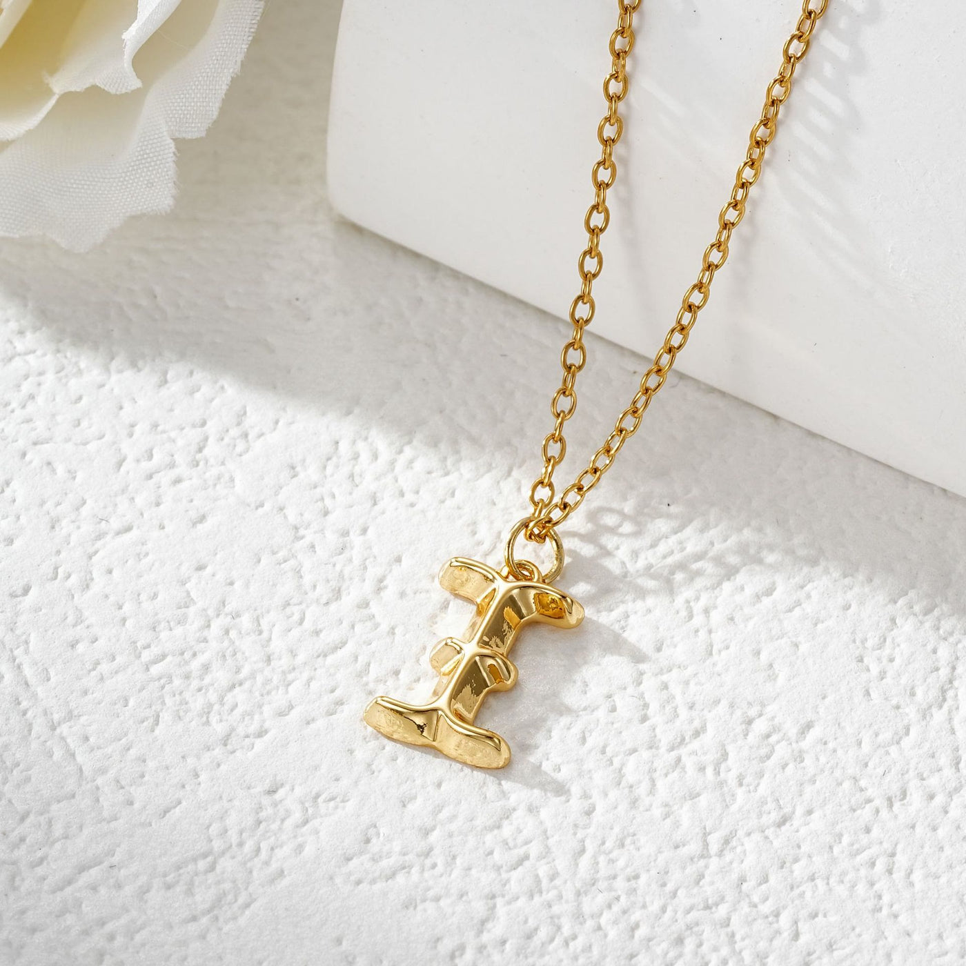 FREE Today: Elegant Golden & Sliver Letter Pendant Women's Necklace - Golden - I - image 10