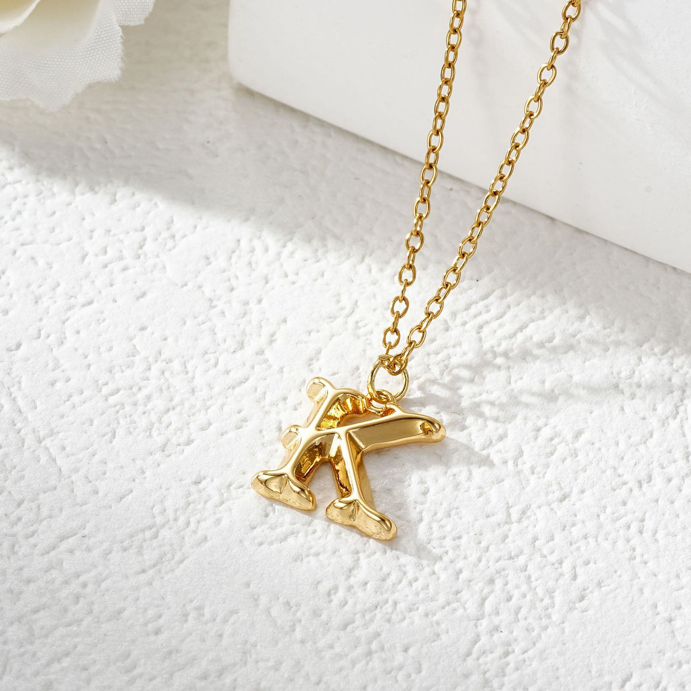 FREE Today: Elegant Golden & Sliver Letter Pendant Women's Necklace - Golden - K - image 12