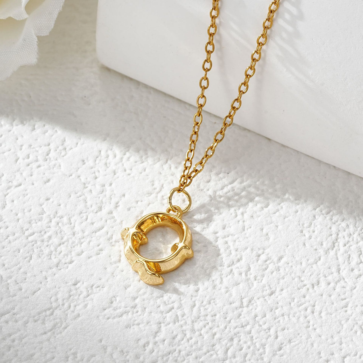 Elegant Golden & Sliver Letter Pendant Women's Necklace - Golden - Q - image 18