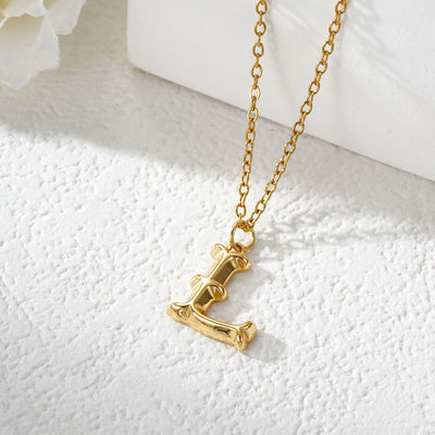 FREE Today: Elegant Golden & Sliver Letter Pendant Women's Necklace - Golden - L - image 13