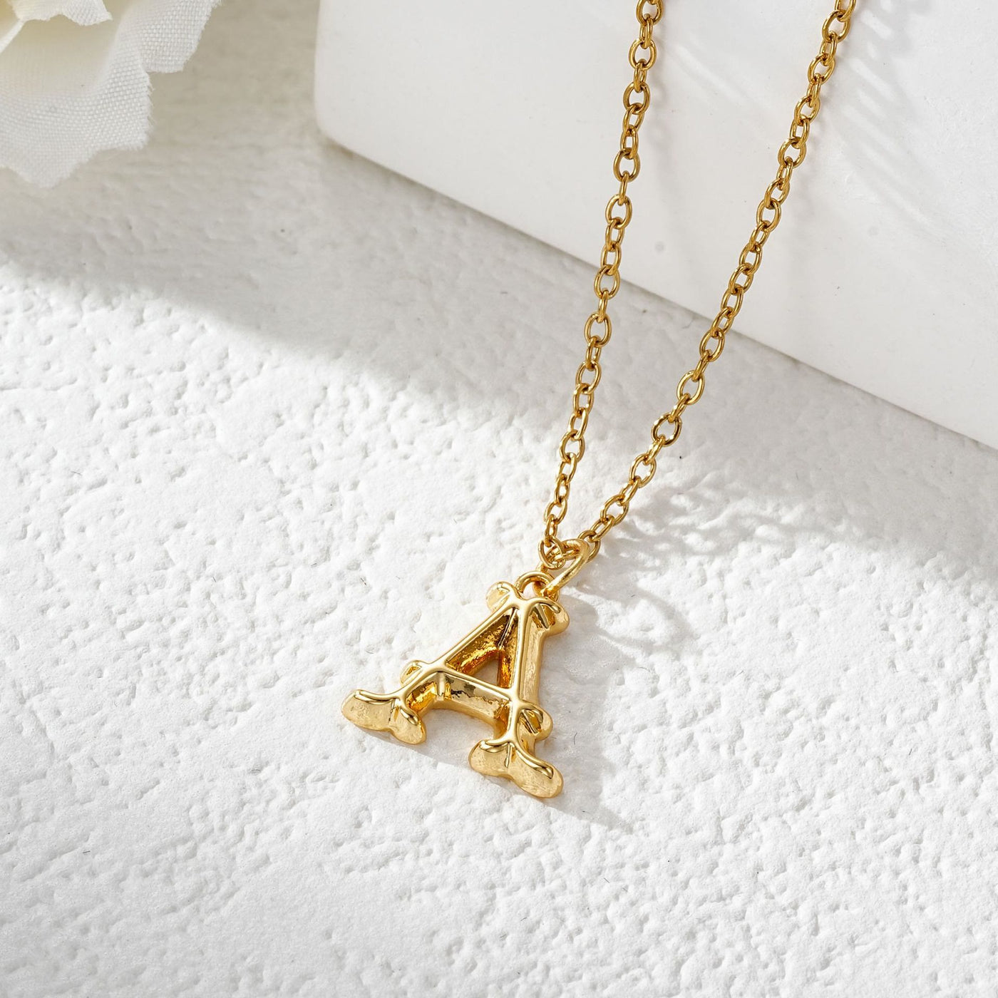 FREE Today: Elegant Golden & Sliver Letter Pendant Women's Necklace - Golden - A - image 2