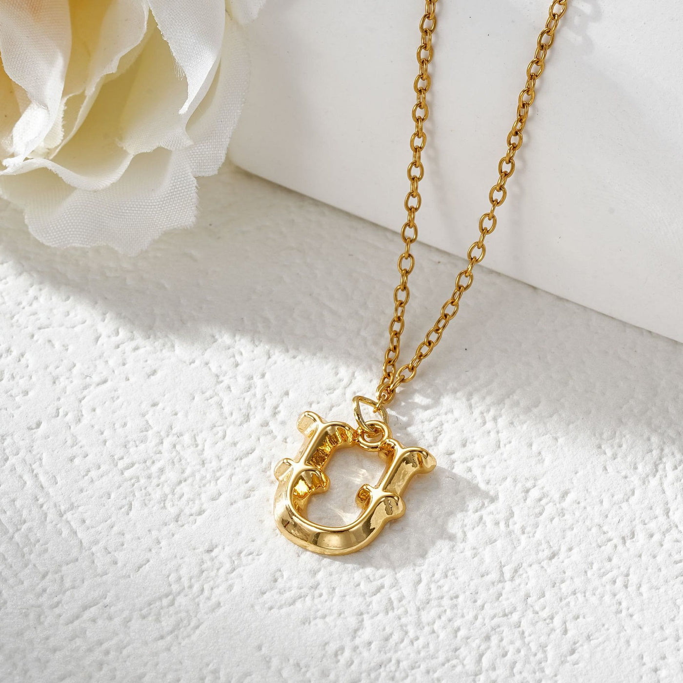 FREE Today: Elegant Golden & Sliver Letter Pendant Women's Necklace - Golden - U - image 22