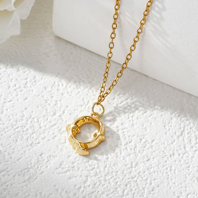 FREE Today: Elegant Golden & Sliver Letter Pendant Women's Necklace - Golden - Q - image 18