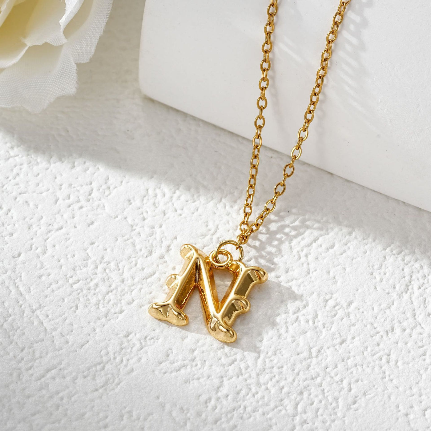 FREE Today: Elegant Golden & Sliver Letter Pendant Women's Necklace - Golden - N - image 15