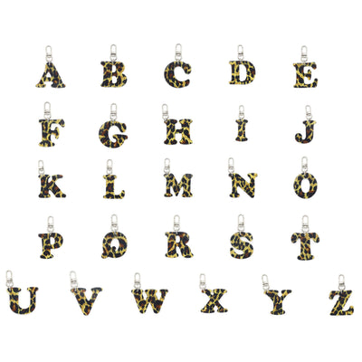 Leopard Print Letter & Cowboy Hat Pendant Keychain - image 8