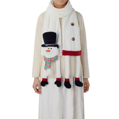 Christmas Black Hat Snowman Winter Scarf Keep Warm - image 1