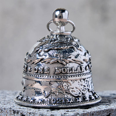 Vintage Morgan Silver Dollar Bell Keychain - image 1