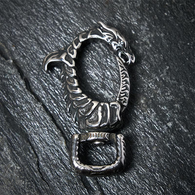 Vintage Antirust Dragon-shaped Rotatable Keychain - image 4