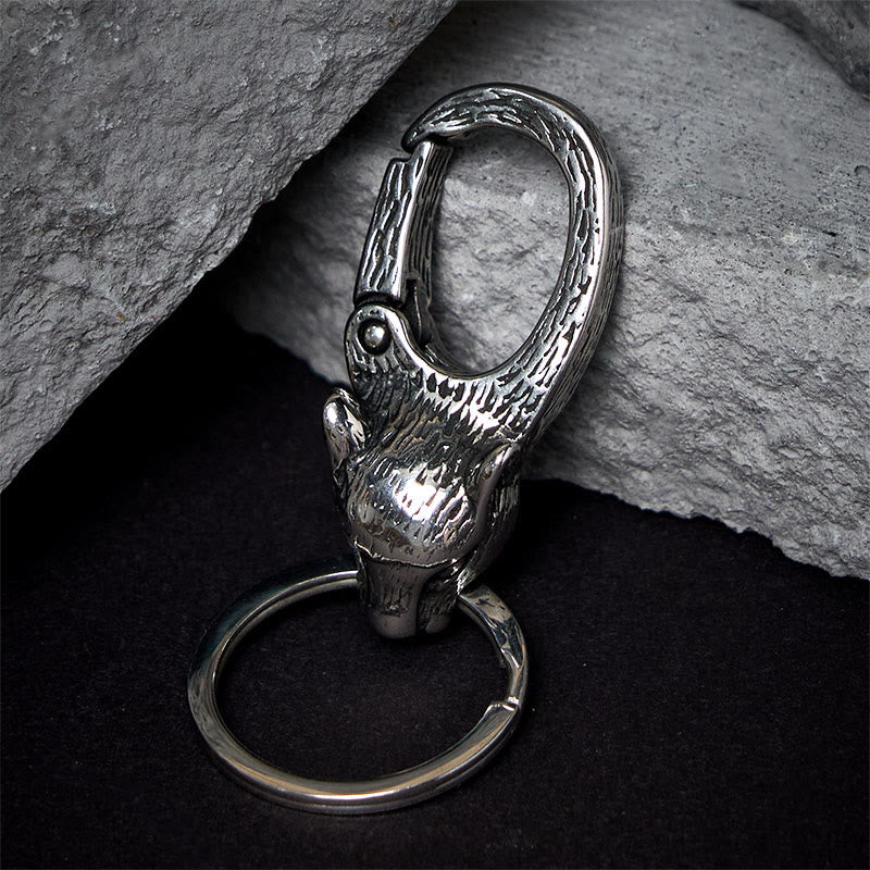 Creative Leopard Head Rust-proof Metal Keychain - image 3