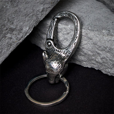 Creative Leopard Head Rust-proof Metal Keychain - image 3