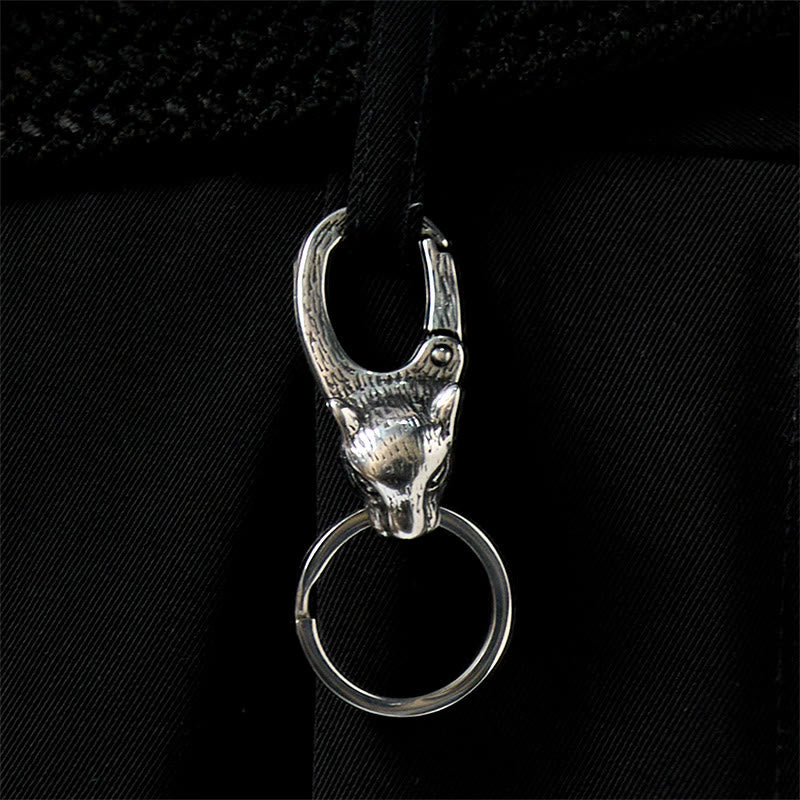 Creative Leopard Head Rust-proof Metal Keychain - image 2